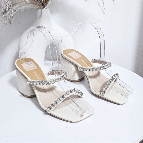 Dolce Vita Shoes - Dolce Vita Natie rhinestone slide block heel sandals